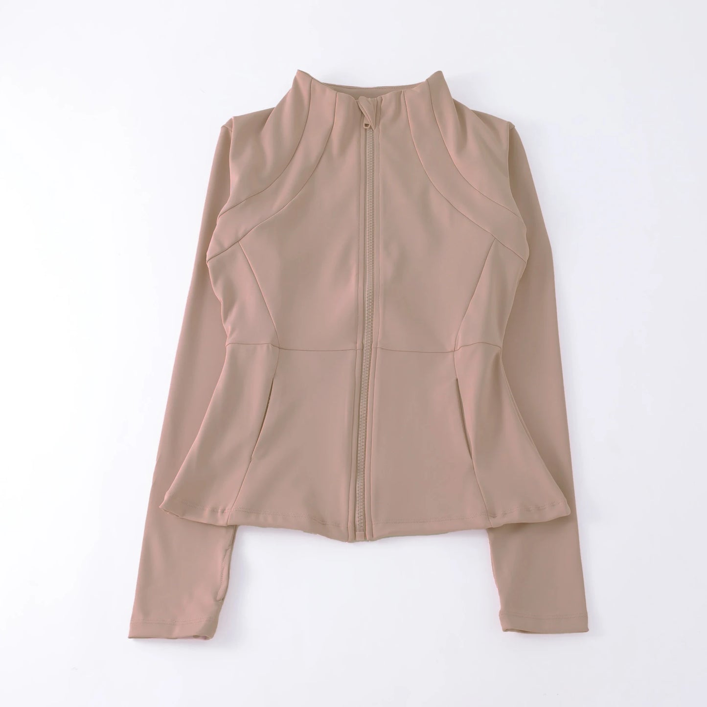 Jaqueta-blusa-fitness-feminina-bege-modelo-1-intentus