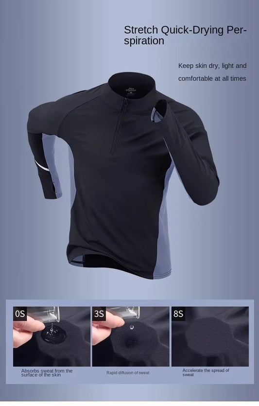 Camiseta Manga Comprida Masculina Poliéster